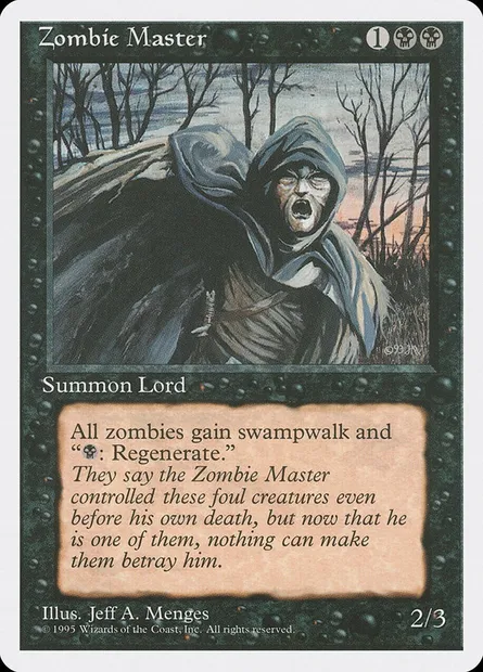 Zombie Master, Magic card 4ED 174 — Fourth Edition set