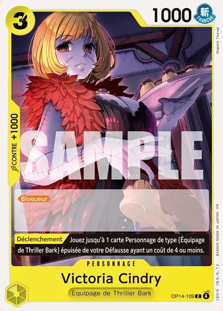 Victoria Cindry, carte One Piece OP14-109 — extension LES SEPT DE LA MER D'AZUR