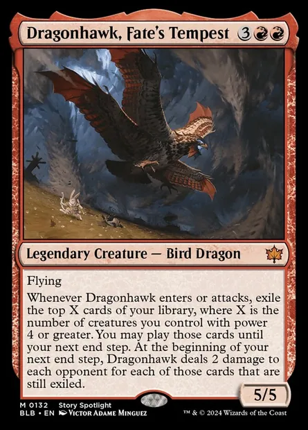 Dragonhawk, Fate's Tempest, Magic card BLB 132 — Bloomburrow set