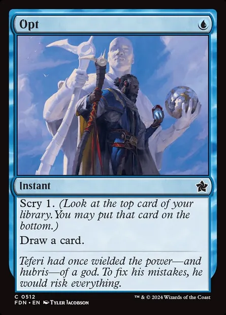 Opt, Magic card FDN 512 — Foundations set