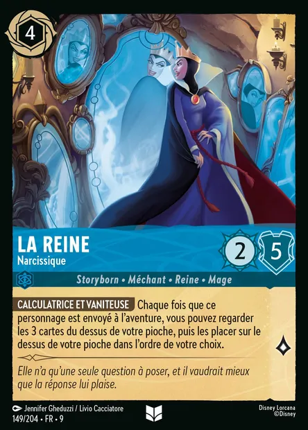 La Reine - Narcissique, carte Disney Lorcana CH9-149 — extension Fabuleux