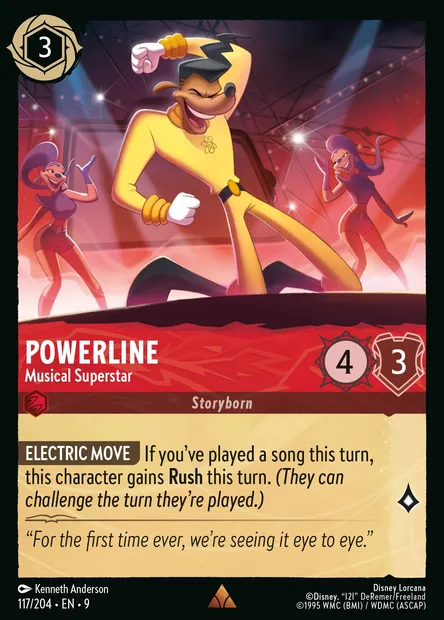 Powerline - Musical Superstar, Disney Lorcana card CH9-117 — Fabled set