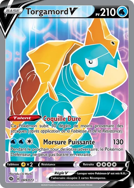 Torgamord V, carte Pokémon CPA 69 — extension La Voie du Maître