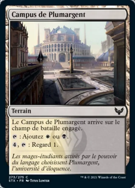 Campus de Plumargent, carte Magic STX 273 — extension Strixhaven: l'Académie des Mages