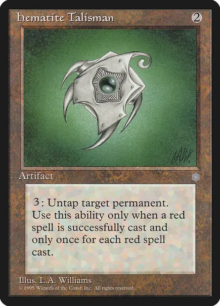 Hematite Talisman, Magic card ICE 320 — Ice Age set