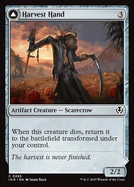 Harvest Hand // Scrounged Scythe, Magic card INR 265 — Innistrad Remastered set