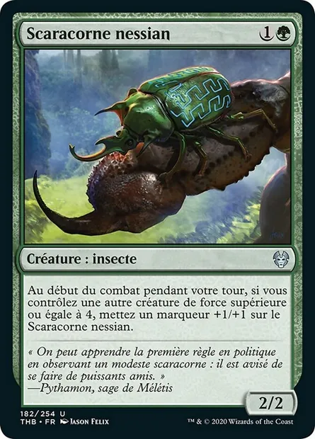 Scaracorne nessian, carte Magic THB 182 — extension Theros Beyond Death