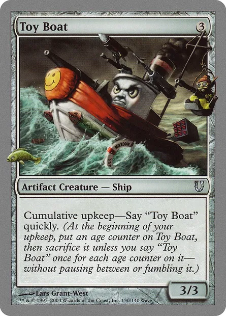 Toy Boat, Magic card UNH 130 — Unhinged set