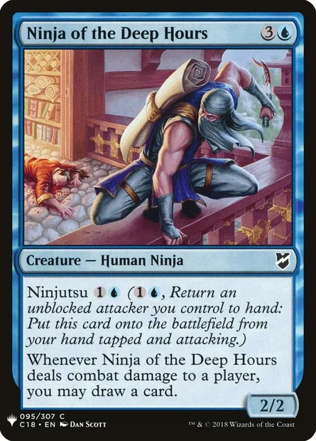 Ninja des heures noires, carte Magic PLST C18-95 — extension The List