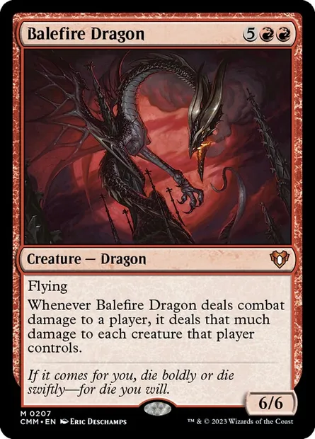 Balefire Dragon, Magic card CMM 207 — Commander Masters set