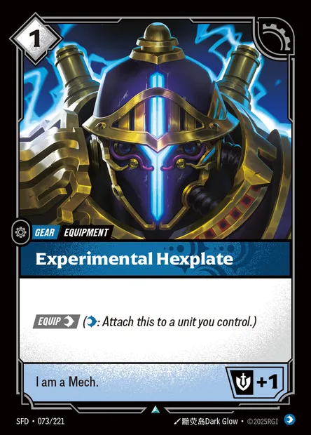 Experimental Hexplate, Riftbound card SFD 073 — Spiritforged set