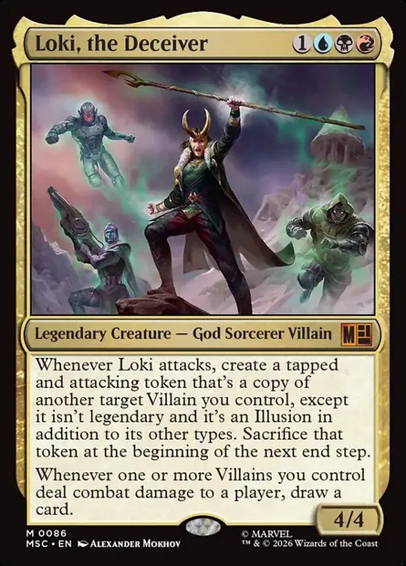 Loki, the Deceiver, Magic card MSC 86 — Marvel Super Heroes Commander set