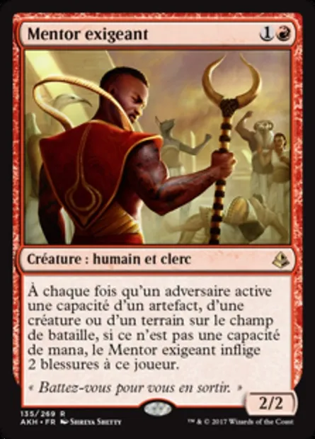 Mentor exigeant, carte Magic AKH 135 — extension Amonkhet