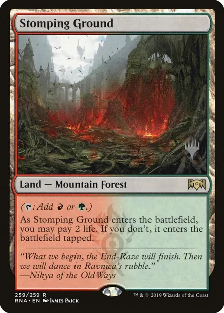 Stomping Ground, Magic card PRNA 259p — Ravnica Allegiance Promos set