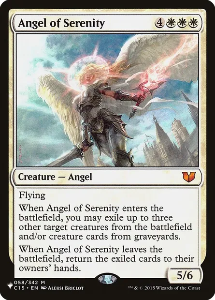 Angel of Serenity, Magic card PLST C15-58 — The List set