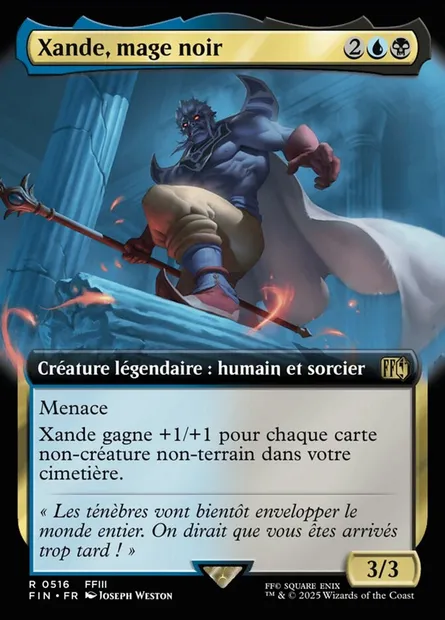 Xande, mage noir, carte Magic FIN 516 — extension Final Fantasy