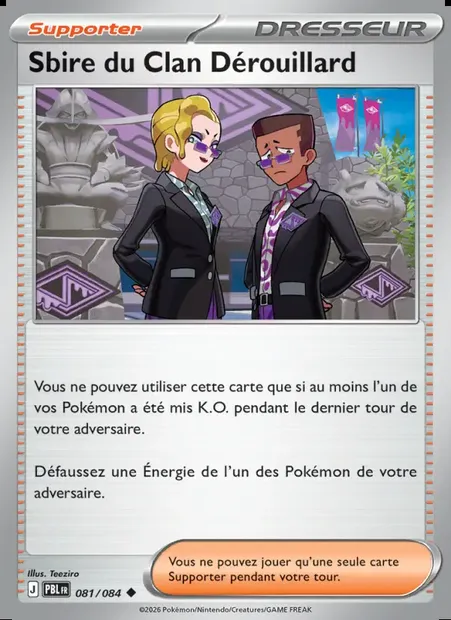 Sbire du Clan Dérouillard, carte Pokémon PBL 081 — extension Nuit Noire