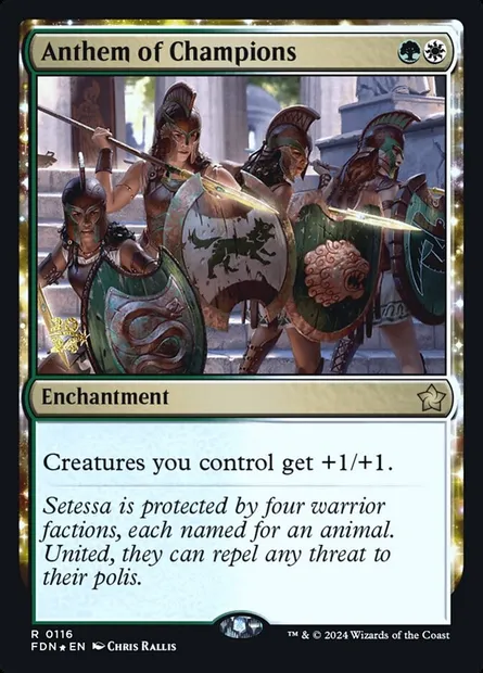 Antienne des champions, carte Magic PFDN 116s — extension Foundations Promos