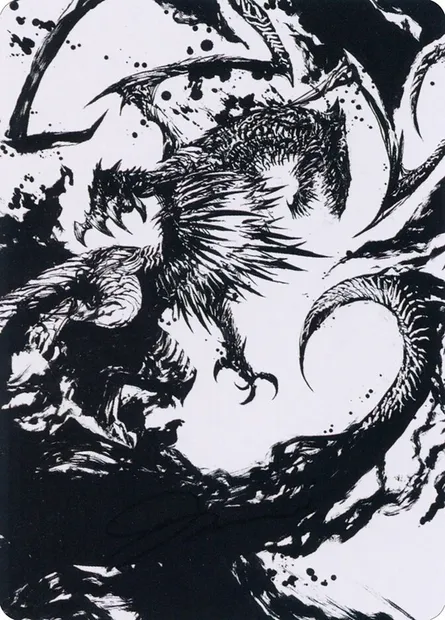 Skithiryx, the Blight Dragon // Skithiryx, the Blight Dragon, Magic card AMOM 71 — March of the Machine Art Series set