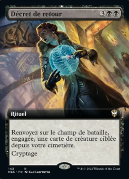 Décret de retour, carte Magic NCC 143 — extension New Capenna Commander
