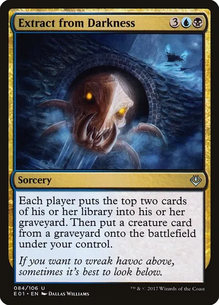 Extract from Darkness, Magic card E01 84 — Archenemy: Nicol Bolas set