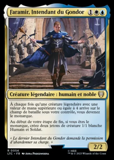 Faramir, Intendant du Gondor, carte Magic LTC 54 — extension Tales of Middle-earth Commander