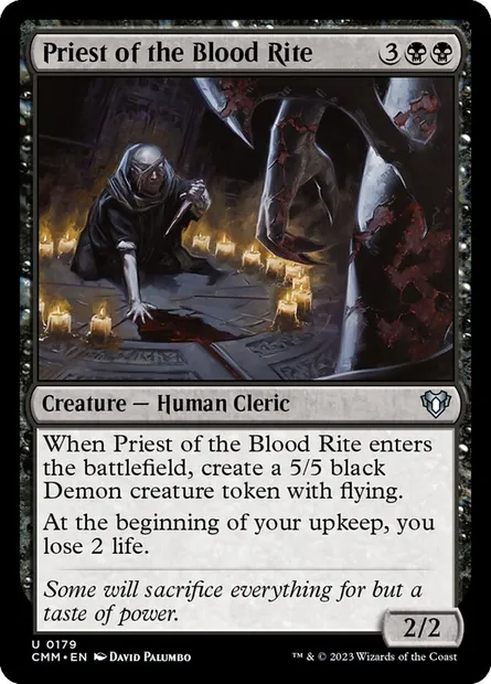 Priest of the Blood Rite, Magic card CMM 179 — Commander Masters set