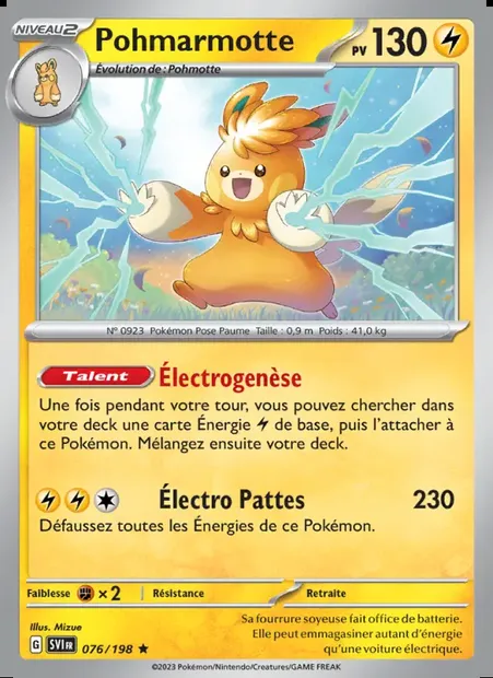 Pohmarmotte, carte Pokémon SVI 076 — extension Écarlate et Violet