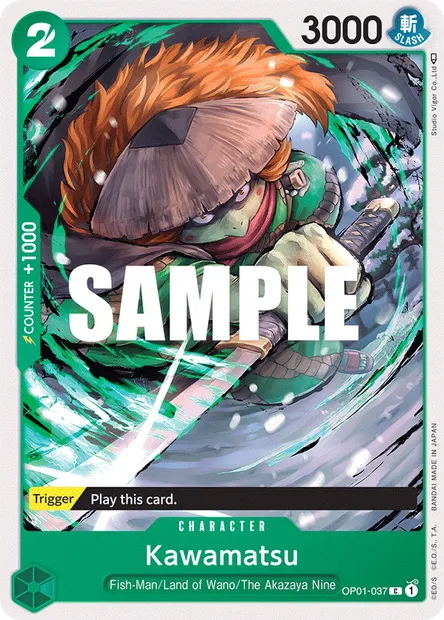 Kawamatsu, One Piece card OP01-037 — ROMANCE DAWN set