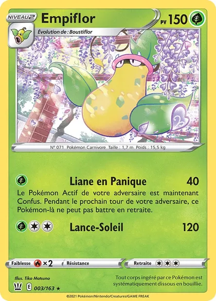 Empiflor, carte Pokémon BST 3 — extension Styles de combat