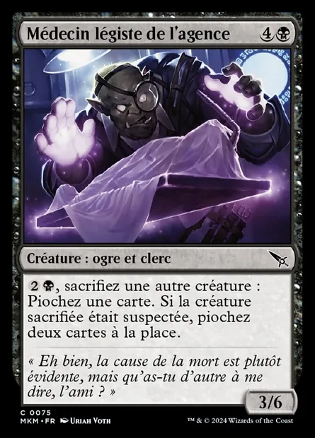 Médecin légiste de l'agence, carte Magic MKM 75 — extension Murders at Karlov Manor