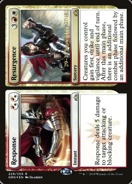 Response // Resurgence, Magic card PGRN 229s — Guilds of Ravnica Promos set