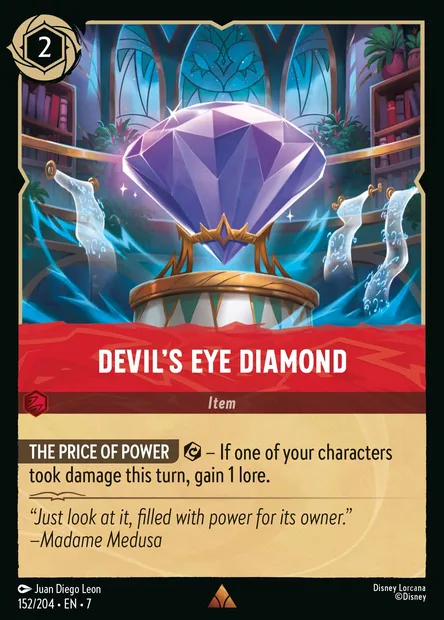 Devil's Eye Diamond, Disney Lorcana card CH7-152 — Archazia's Island set