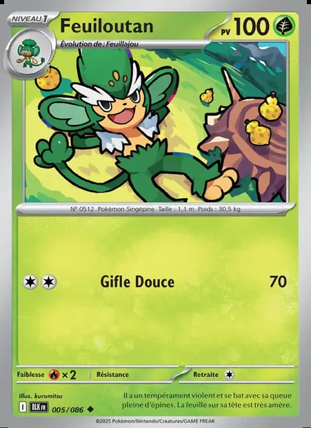Feuiloutan, carte Pokémon BLK 005 — extension Foudre Noire