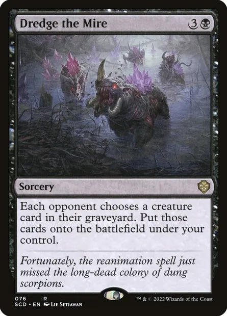 Dredge the Mire, Magic card SCD 76 — Starter Commander Decks set