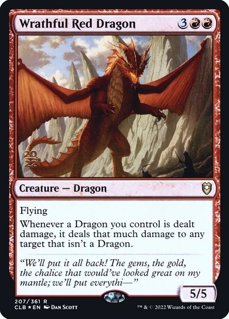 Wrathful Red Dragon, Magic card PCLB 207s — Battle for Baldur's Gate Promos set