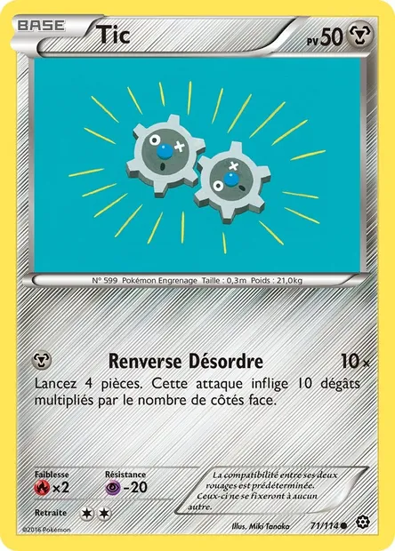 Tic, carte Pokémon STS 71 — extension Offensive Vapeur