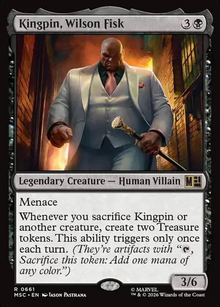 Kingpin, Wilson Fisk, Magic card MSC 661 — Marvel Super Heroes Commander set