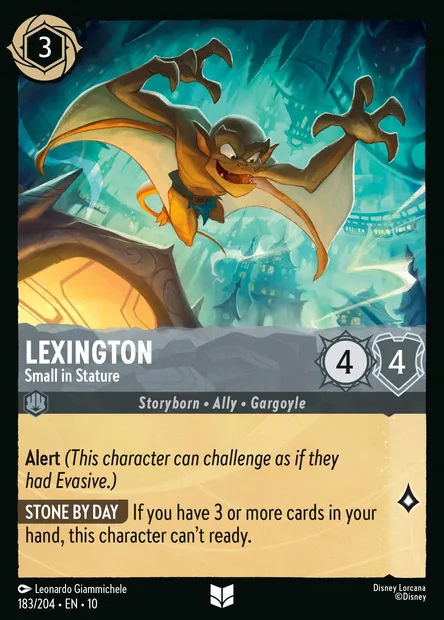 Lexington - Small in Stature, Disney Lorcana card CH10-183 — Whispers in the Well set