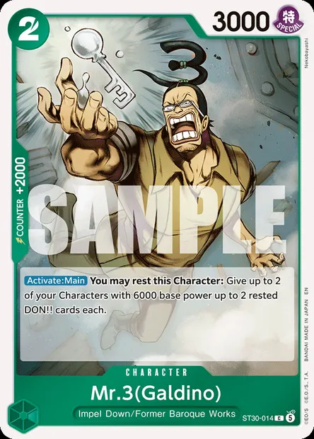 Mr.3(Galdino), One Piece card ST30-014 — Luffy & Ace set