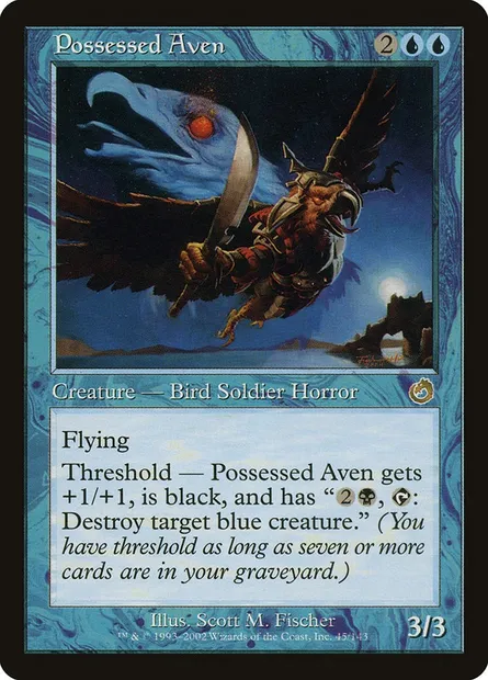 Possessed Aven, Magic card TOR 45 — Torment set