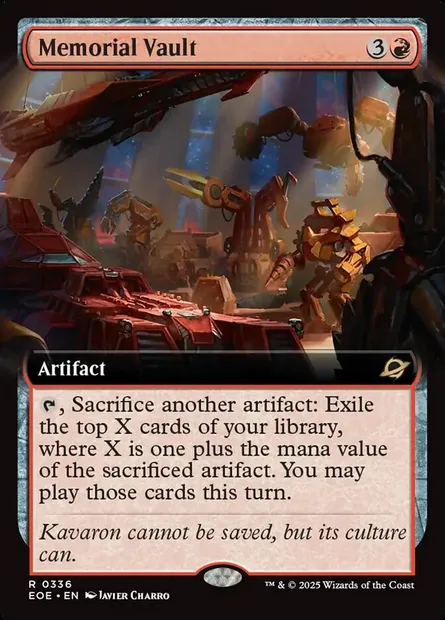Memorial Vault, Magic card EOE 336 — Edge of Eternities set