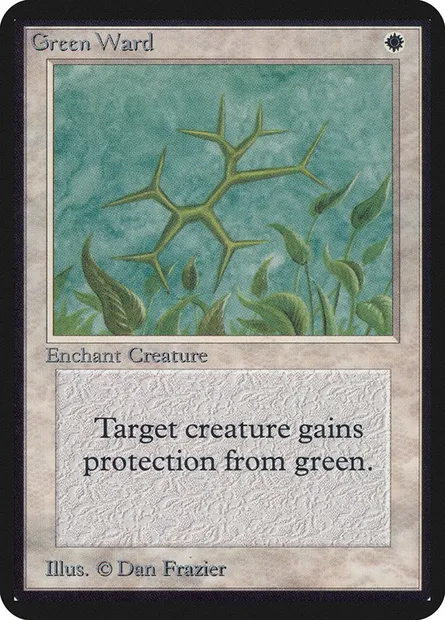 Green Ward, Magic card LEA 20 — Limited Edition Alpha set