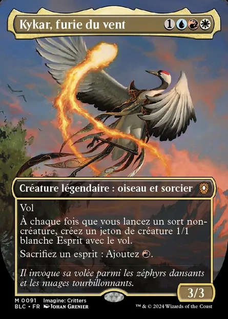 Kykar, furie du vent, carte Magic BLC 91 — extension Bloomburrow Commander