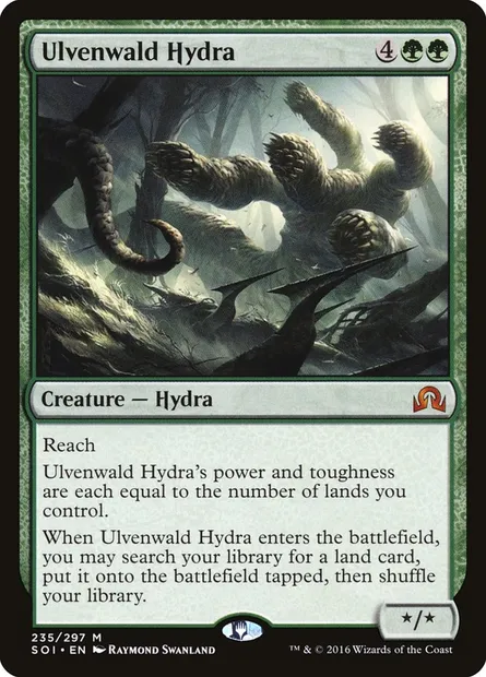 Ulvenwald Hydra, Magic card SOI 235 — Shadows over Innistrad set