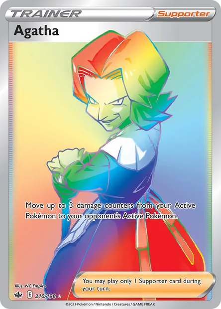 Agatha, Pokémon card CRE 210 — Chilling Reign set