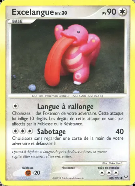 Excelangue, carte Pokémon PL 80 — extension Platine