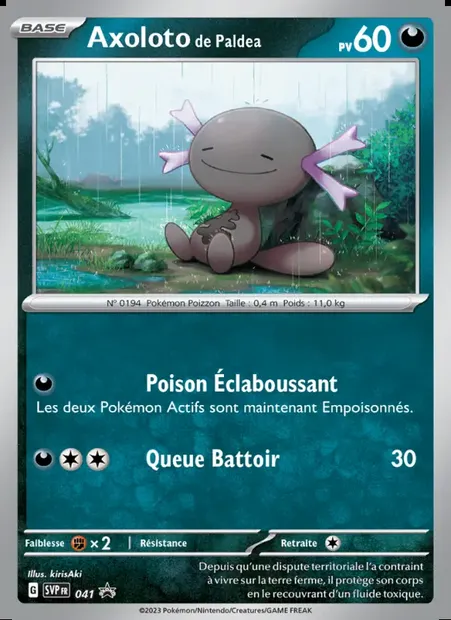 Axoloto de Paldea, carte Pokémon PR-SV 041 — extension SVP Black Star Promos
