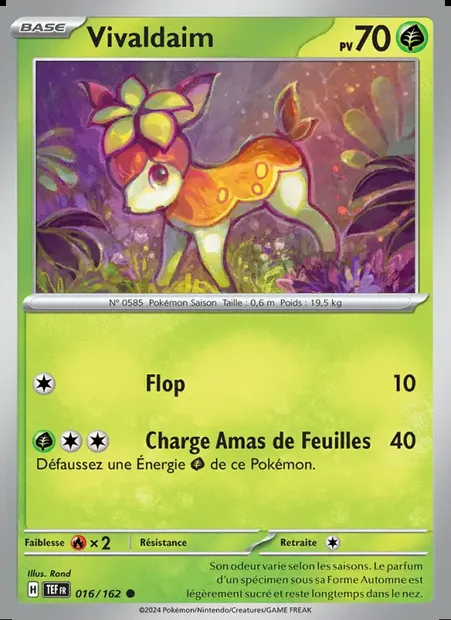Vivaldaim, carte Pokémon TEF 016 — extension Forces Temporelles