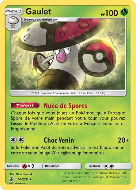 Gaulet, carte Pokémon UNM 14 — extension Harmonie des Esprits